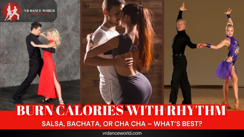 Couples dancing salsa, bachata, and cha cha in a Dubai dance studio to burn calories with rhythm