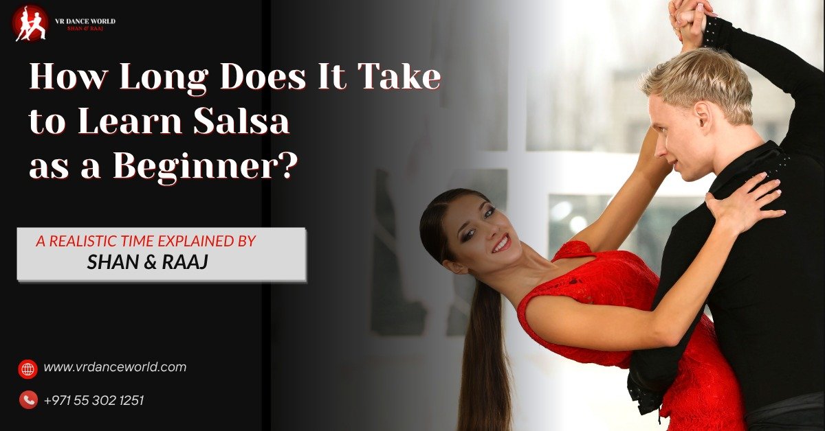 Beginner learning salsa dance steps with structured coaching in Dubai salsa class